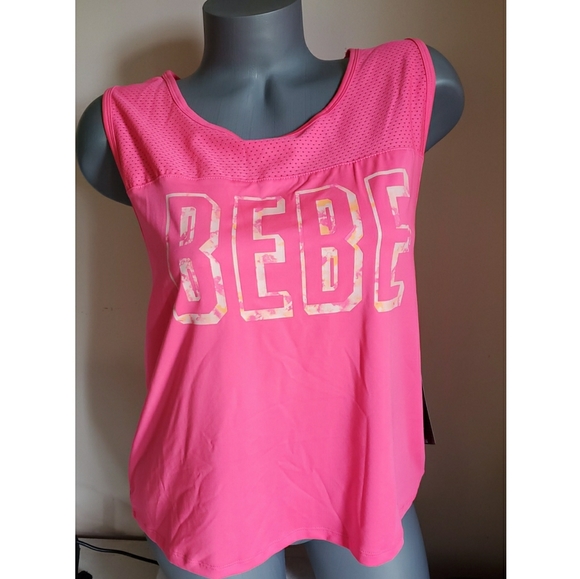 Bebe Sport Hot Pink Lightweight Tanktop NWT - Picture 1 of 4